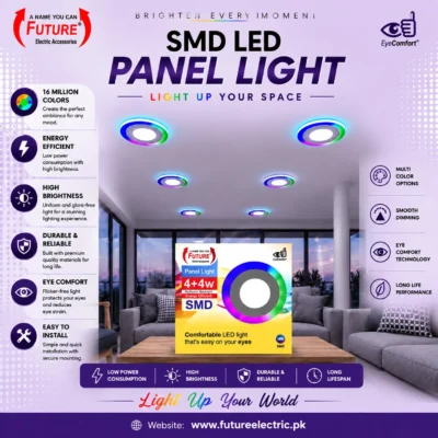 Future SMD LED Panel Light 4+4W – Multicolor